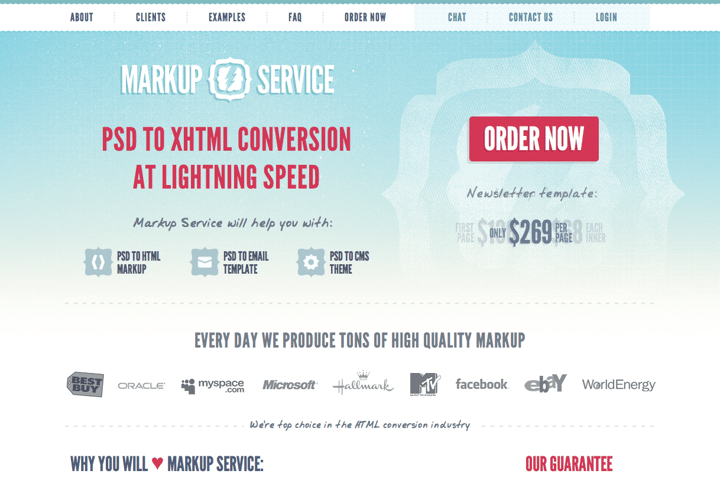 Markup Service website preview